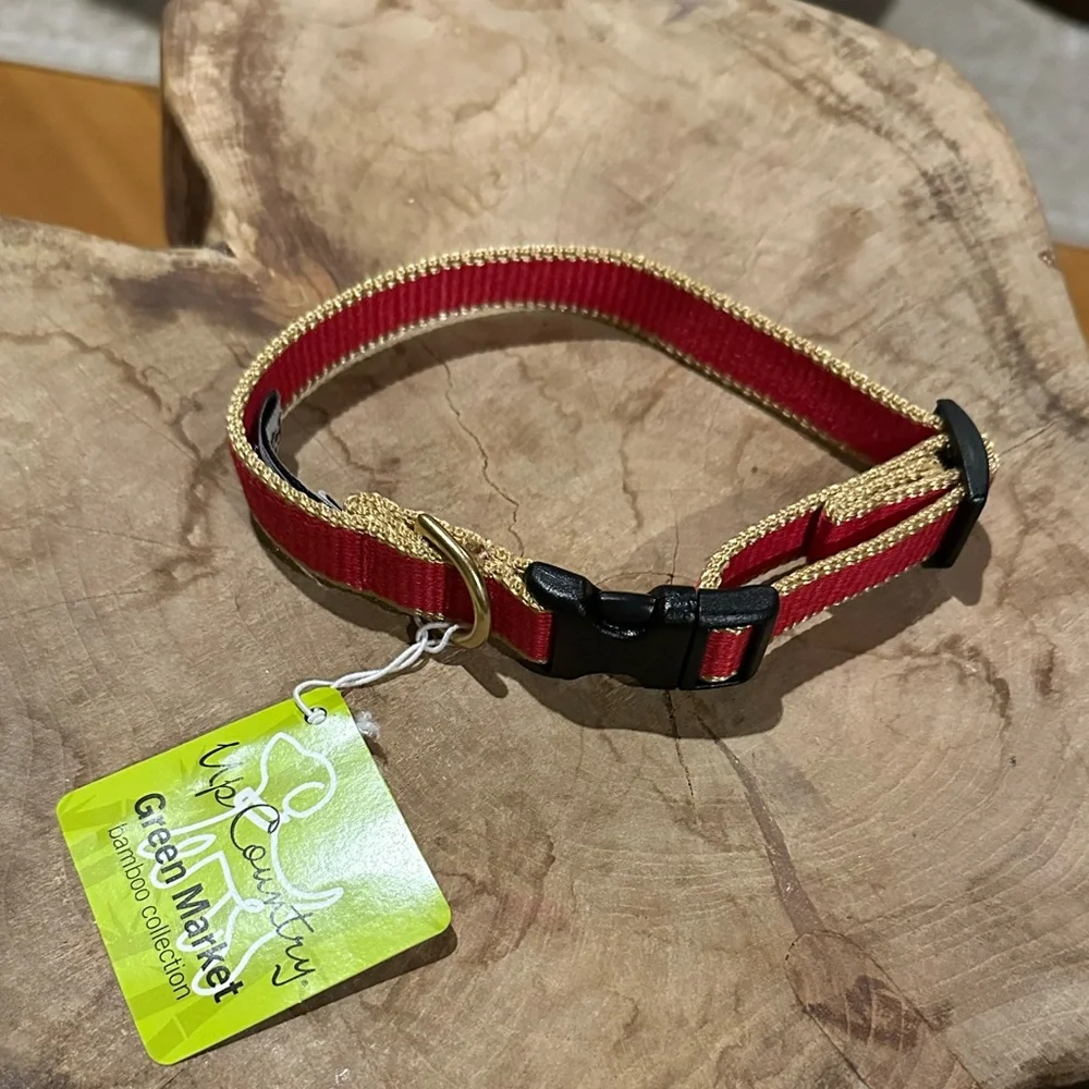 UP COUNTRY dogs Green Market Bamboo Collection Two Collars and Two Leashes
